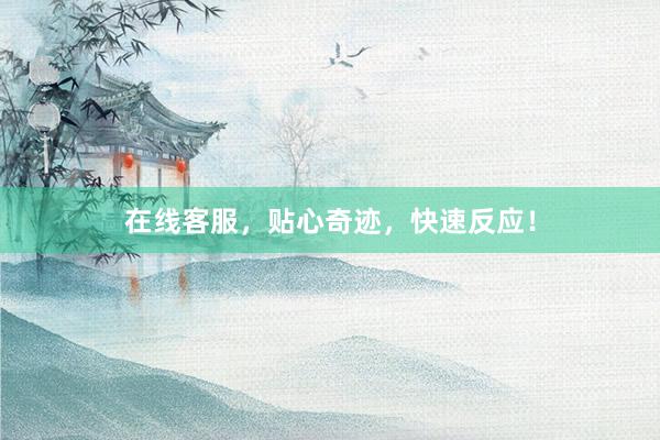 在线客服，贴心奇迹，快速反应！