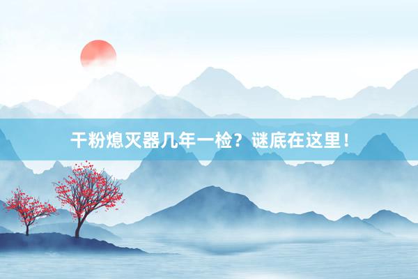 干粉熄灭器几年一检？谜底在这里！